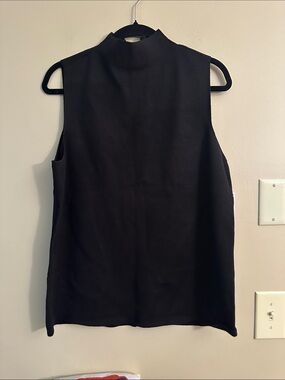 Nine West Black Sleeveless Mock Neck Tank